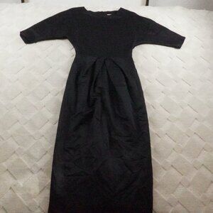 Samuji 1/2th Sleeve Midi Fit & Flare Dress ( 34) Black Elegant Formal